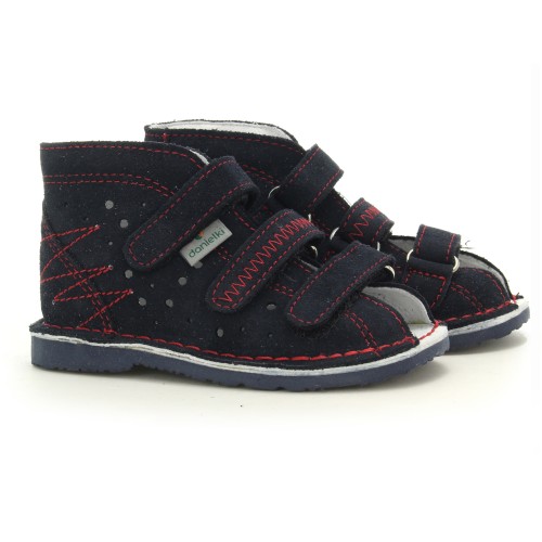 Buty profilaktyczne Danielki T105 granat/czerwony